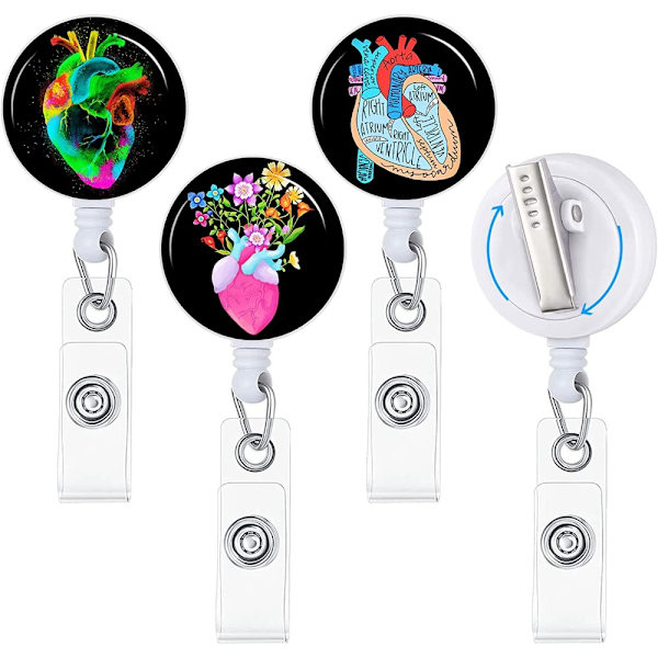 3 Stk Badge Reel Retractable Heavy Duty