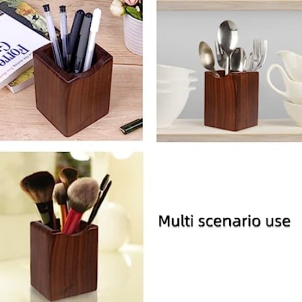 Pen Organizer massivt træ sort valnød