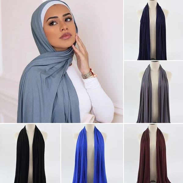 Muslimsk hodesjal LYSGRÅTT Light grey