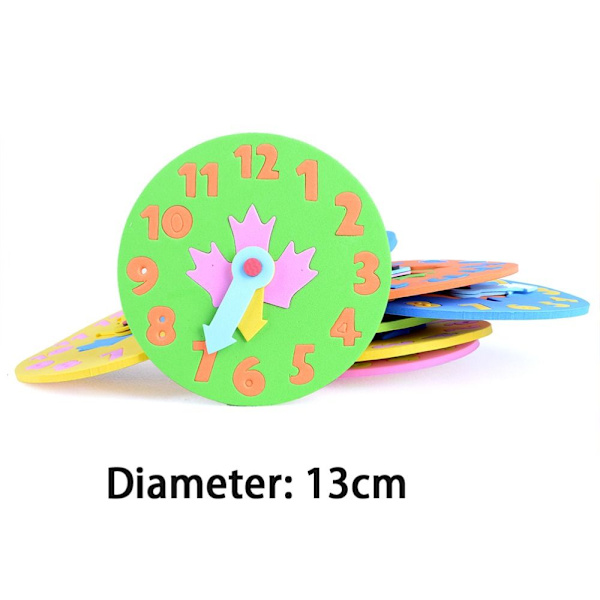5 st barnpusselleksaker Montering av klocka Toy Intelligence 5pcs-Random Color