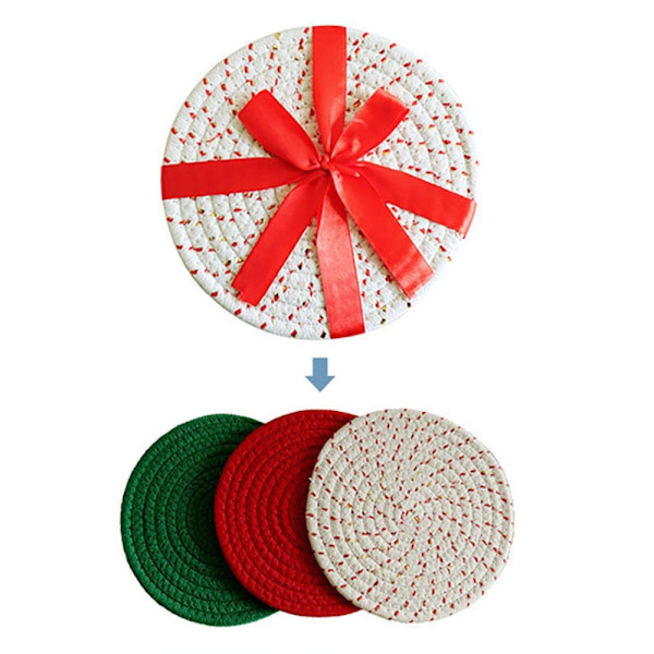 3 st Grytlappar Set Hot Pot Holders Set GRÅ Grey