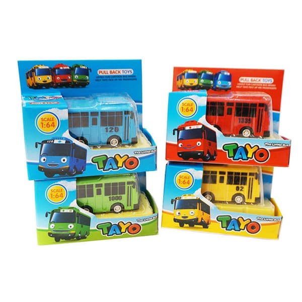 Mini Pull Back Buss TAYO Bussbil blue