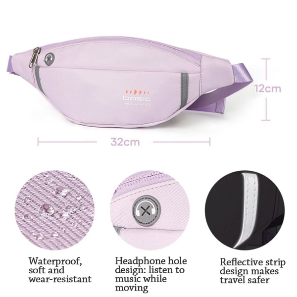 Moderiktiga Crossbody-bältesväskor för kvinnor Midjepaket light purple