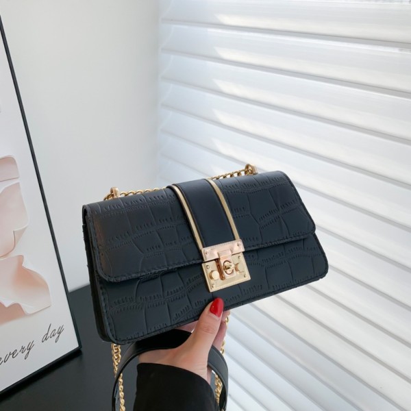 Vintage Chain Bag Skulderveske SVART Black