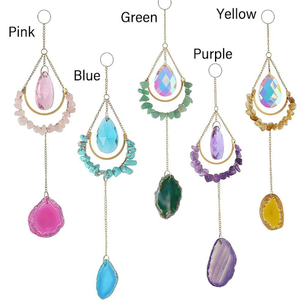 Sun Catchers Natural Moon Agate ROSA pink
