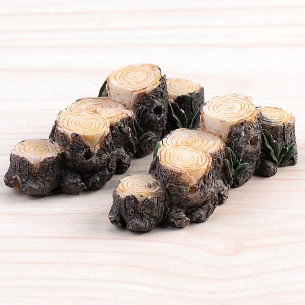 3 Stk Stump Bridge Ornament Håndværk Træbro Havefe 3Pcs