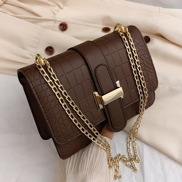 Skuldertaske Messenger Bag BRUN brown