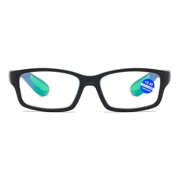 Anti-Blue Light lukulasit Neliömäiset silmälasit VIHREÄ Green Strength 150