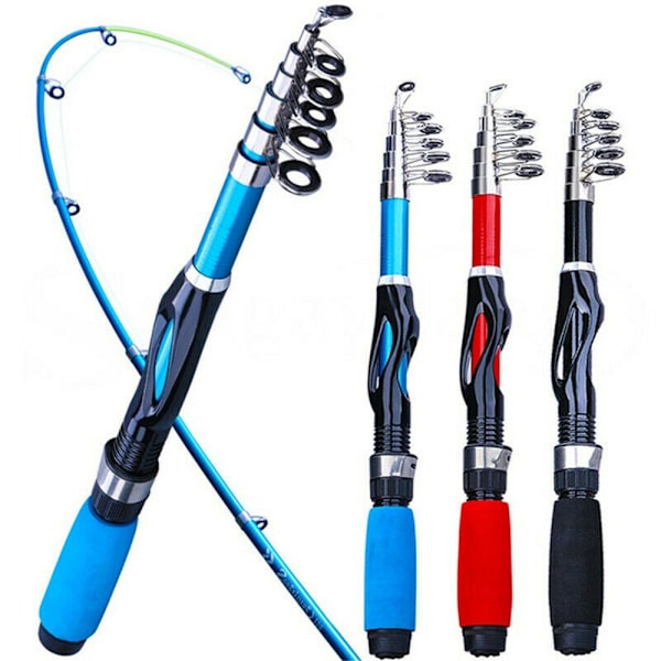 1,1/1,3/1,5M teleskopisk fiskestang Stream Håndstang SORT 1,5M black 1.5M