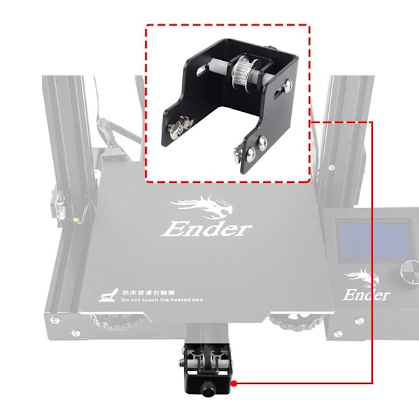 Y-akse remstrammer 4040 Y-akse Synchronous Belt Upgrade