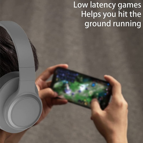 Øre Bluetooth-hodetelefoner Trådløst hodesett GRÅ Grey