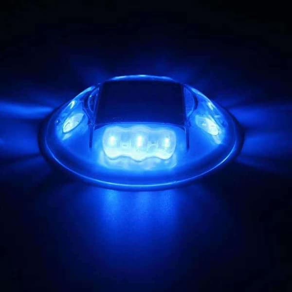 Solar Road Stud Light Trafikmarkeringsljus RÖTT BLINKAR RÖTT Red flashing