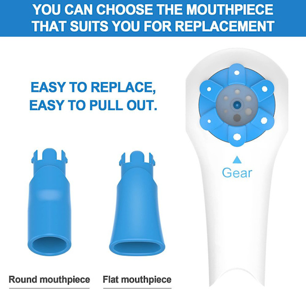 Natural Breathing Lung Recovery Exerciser Trainer blue