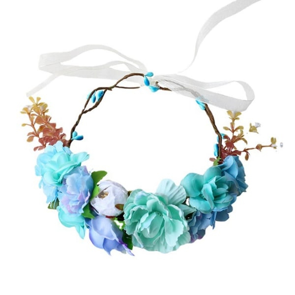 Kukkapanta Bohemian Flowers Wreath SININEN Blue