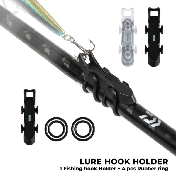 1 sæt magnetisk krog Secure Keeps Lures Holdere SORT SORT Black