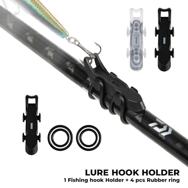 1 set magneettinen Hook Secure Keeps Viehetelineet MUSTA MUSTA Black