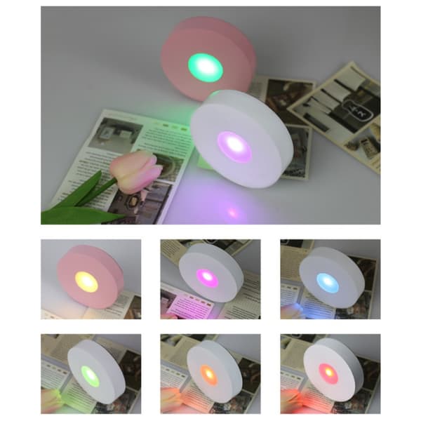 3 stk LED-lys Display Base Rund Display Stand Træholdere 3pcs