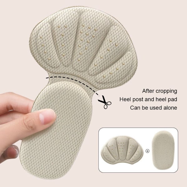 2Pairs Heel Pads Kengän jalkojen hoitotyyny MUSTA Black