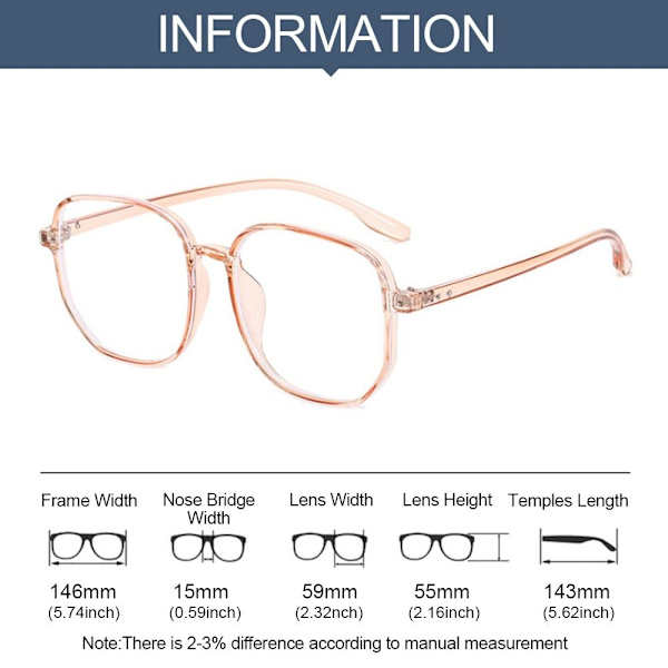 Anti-Blue Light Glasses Ylisuuret silmälasit HARMAA Grey
