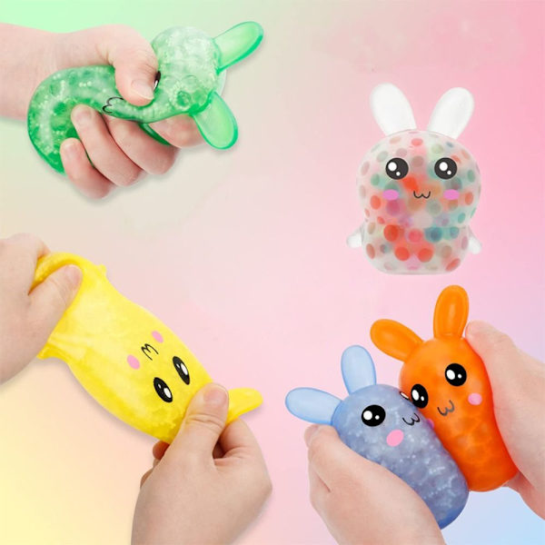 Påskekurvstoppere Bunny Stress Bolde Relief Fidget Toy Random Color