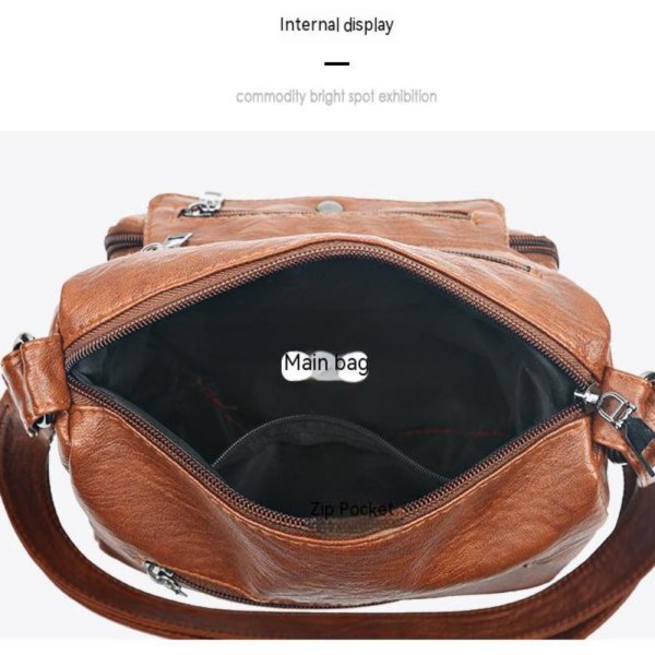 Skulder Messenger Bag Crossbody taske BRUN brown