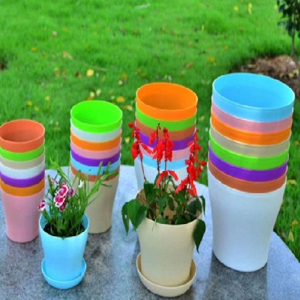 Blomsterpotter Blomsterpotter og plantekasser HVIT MIDDELMIDDEL white medium-medium