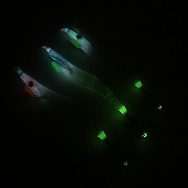 Luminous Wood katkarapu vieheet Squid koukku RED RED Red