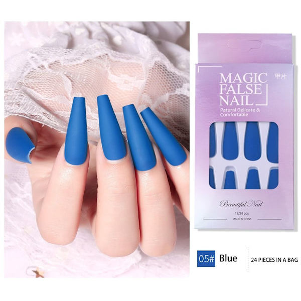 False Nails False Nail Tips BLÅ Blue