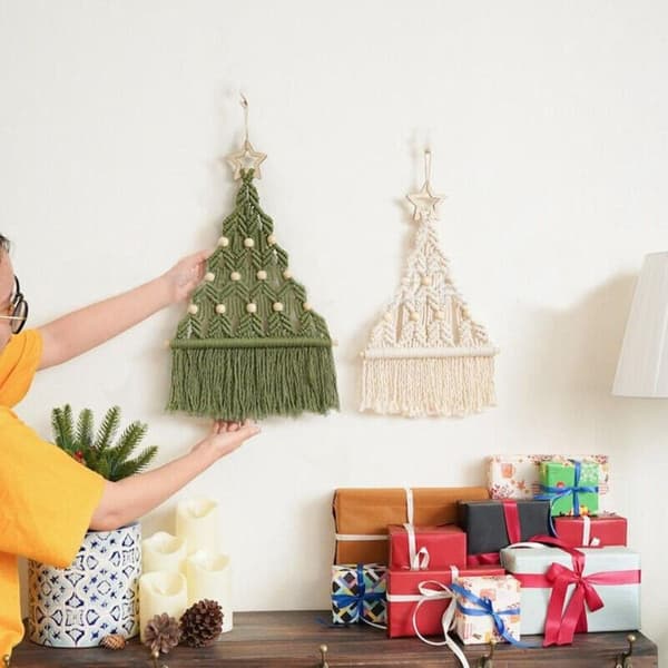 2st Julgran Macrame Xmas Väggbonader Julgran