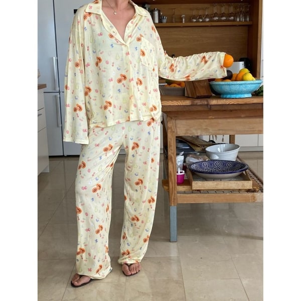 2kpl PJ Set Pyjama-asu KELTAINEN MM Yellow M-M