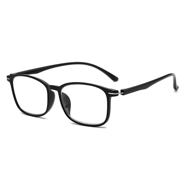 Anti-blåt lys læsebriller Firkantede briller SORT Black Strength 350