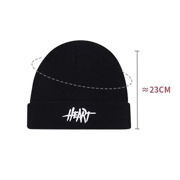 Fleece Warm Hat Cuff Knit Beanie MÖRKGRÅ dark grey