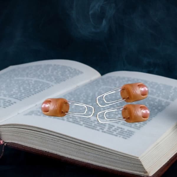 3stk Fingerbokmerke Fingerbinders Bok Festpynt