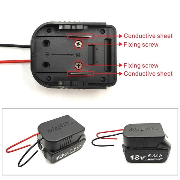 Power Wheels Adapter DIY Adapter Strøm FOR BOSH FOR BOSH
