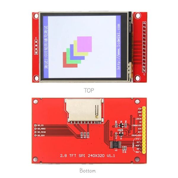 2,8" SPI TFT LCD-näytön kosketuspaneeli LCD-kosketusnäytön suoja