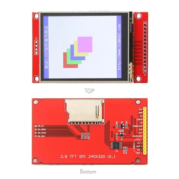2.8\" SPI TFT LCD-skärm Touch Panel LCD-pekskärmssköld