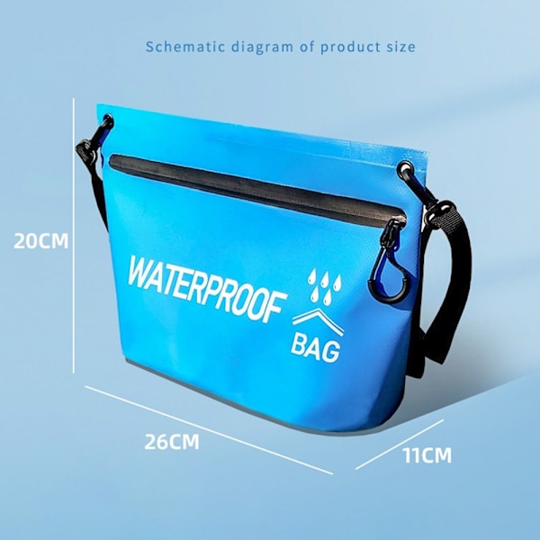 1 Stk Dry Bag Rejselynlås Håndtaske SORT SORT black