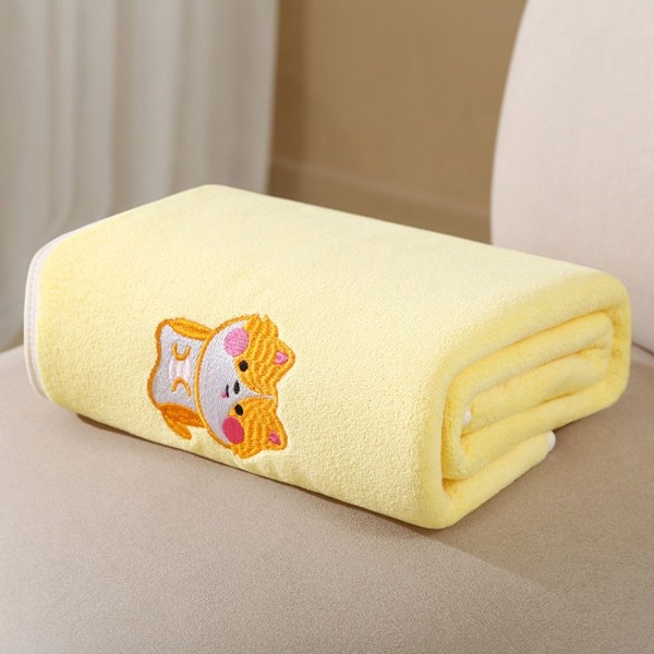 Barn Badehåndklær Nyfødt Baby Håndkle GULT yellow