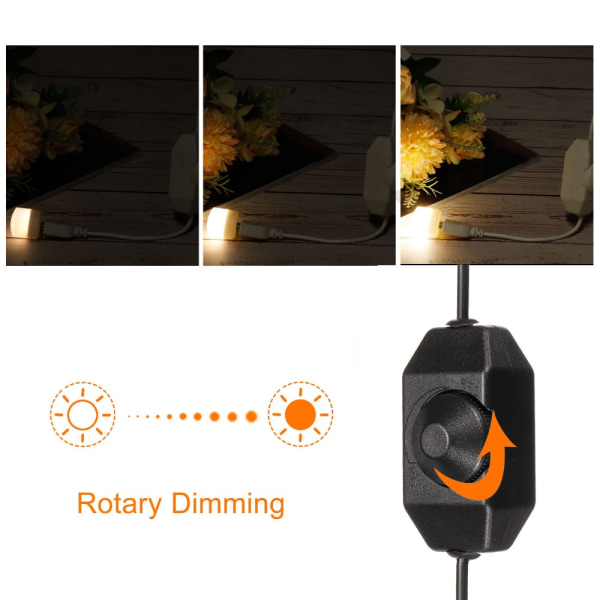 LED Rotasjonsdimmerskive LED Strip Dimmer Bryter Knott Bryter Dimmer
