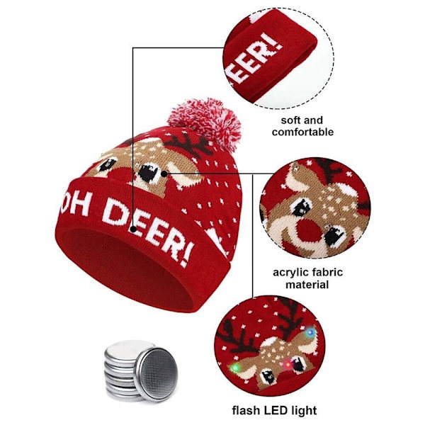 Julhattar med LED Light Up Beanie 2 2
