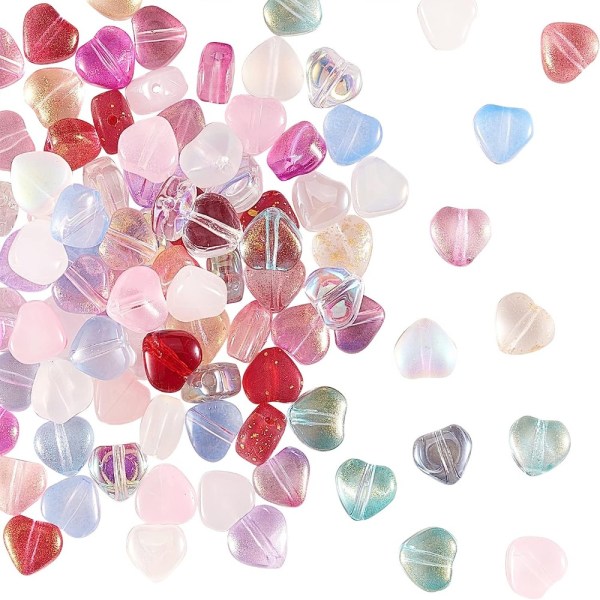 Hjärta Kristallglaspärlor Hjärtapärlor MIX MIX mix