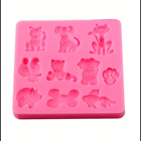 Katte Hunde Ræve Silikoneforme Dyr Fondantforme Hundekage