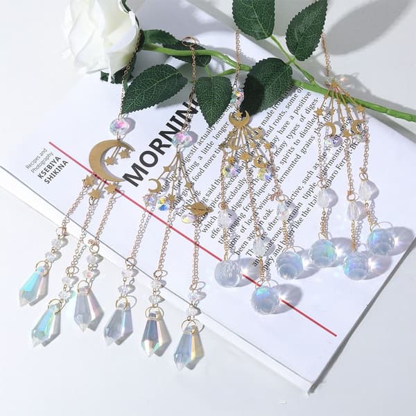 Star Moon Sun Catchers Crystal Pendant 2 2 2