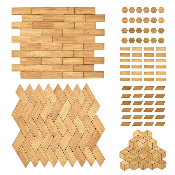 24/48 KPL Nukkekodin Lattialaatat Puulattia KUUSIkulmainen-24 KPL hexagonal-24pcs