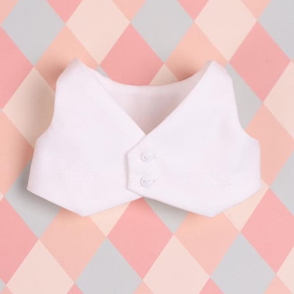 Dockkläder Väst Klädkostym VIT 15CM White 15cm