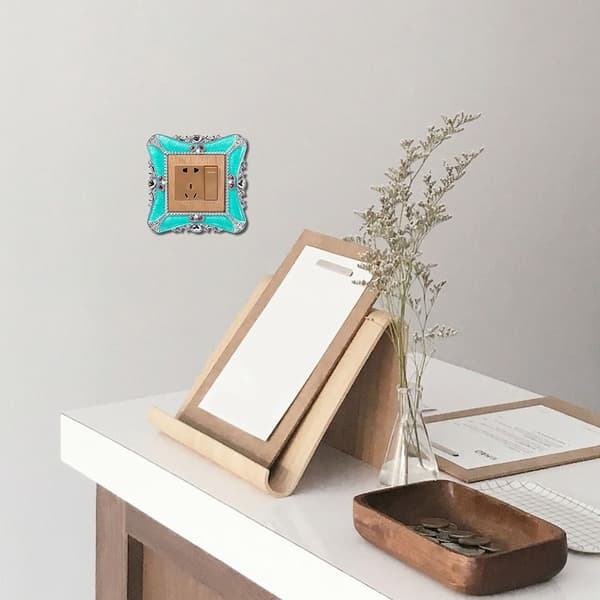 Enkelt lyskontakt Dæksel Socket Surround Frame HVID white