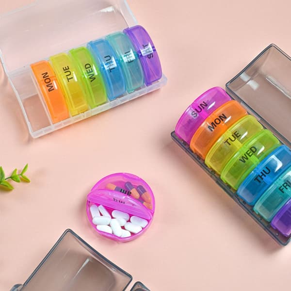 7 Days Pill Organizer Weekly Medicine Box 2 2 2
