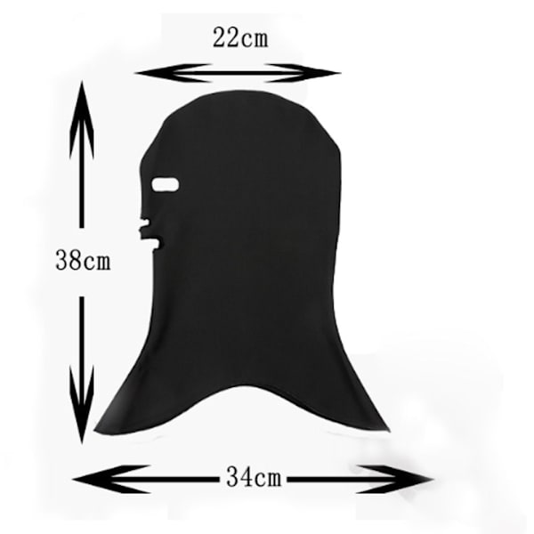 Badehætte Facekini Mask SORT Black