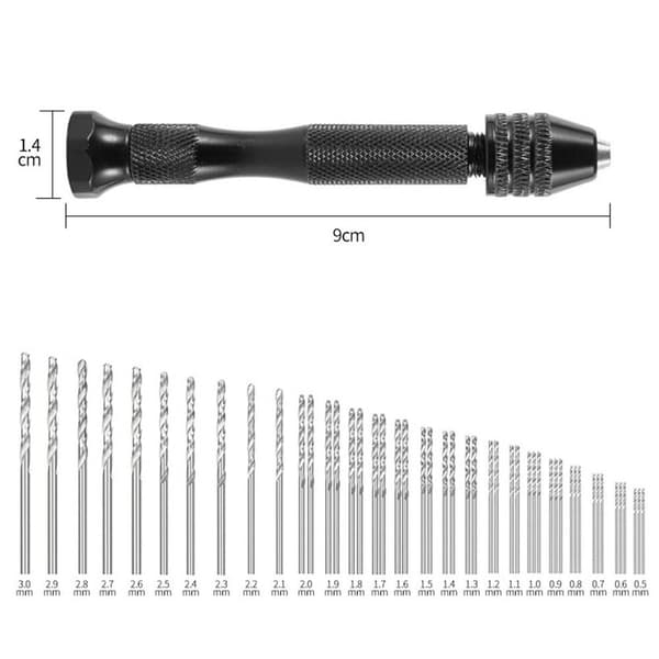 49 STK Twist Drill Bit DIY Tool Hand Model Craft