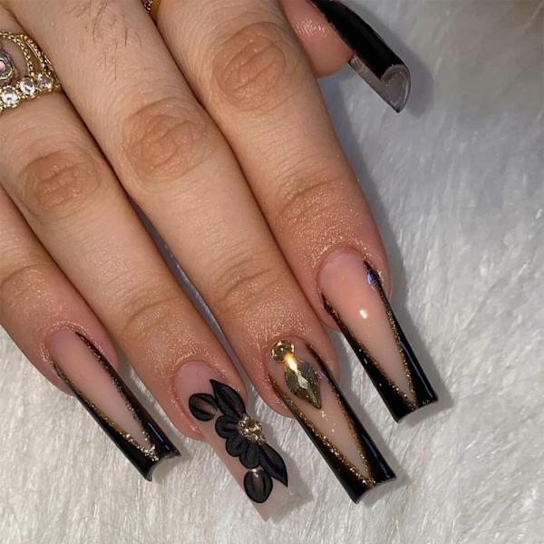 Långt vattenrör Fake Nails False Nail BZ1019 BZ1019 BZ1019